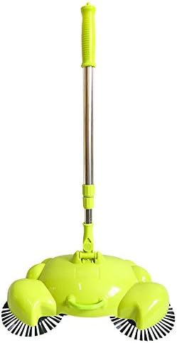 Sweeping Broom, Kingfansion New Arrival 360 Rotary Home Use Crab Manual Telescopic Floor Dust Sweeper (Green)