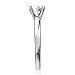 .925 Sterling Silver Rhodium Plated Wedding Engagement Ring - Size 6