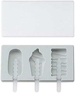 Kbsin212 Mini Ice Cream Silicone Mould Silicone Bar Mould Set Silicone Ice Pop Molds,Funny Popsicle Mold Ice Cream Mould DIY Candy Chocolate Soap Moulds Tray