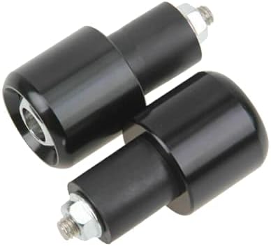 Caliwill 7/8 Inch 22mm Motorcycle Handlebar End Plugs Silver 2 Pcs Anti