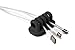 Cable Management, WOVTE Black Cordies Desktop Cable Management for Power Cords and Charging Accessory Cables Pack of 2