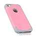 iPhone SE Case, iPhone 5S Case, iPhone 5 Case,Alkax Dual Layer Armor Heavy Duty Hybrid Shockproof Protection Protective Cover Bumper for Apple iPhone SE + 1 Stylus Pen (Pink/Grey)