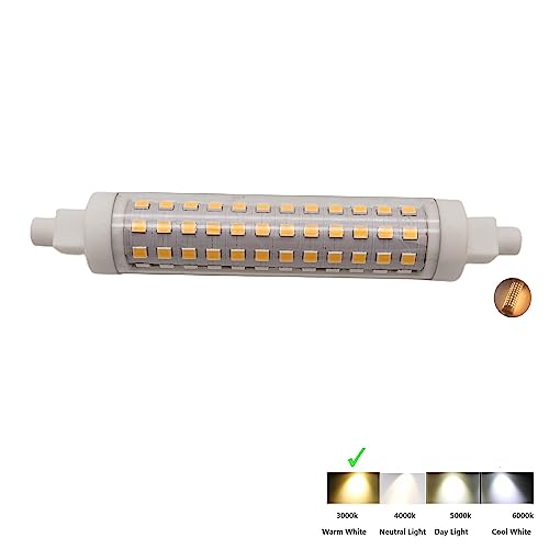 QLEE R7S Bombilla LED 118MM 12W J118 T3 Luz de inundación LED equivalente 150w Luz halógena Lámpara de pared Apliques de suelo Tipo j Lineal Doble Extremo Banker Light 360º Ángulo de haz 2 Pack