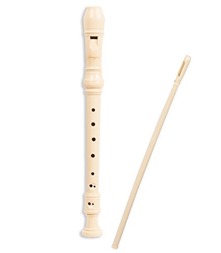 Aileen Lexington Ivory Soprano German-Style 8 Holes Recorder, Key of C, with Full Kit