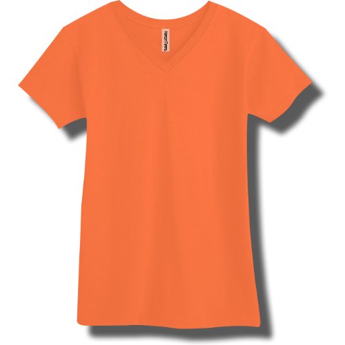 ADULT BRIGHT NEON FINE JERSEY V-NECK IN 6 BRIGHT COLORS