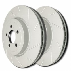 SP Performance T26-481 Slotted Brake Rotors - With Gray ZRC Anti Corrosion Coating - L and R Pair