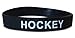 Novel Merk 12-Piece White Text Black Hockey Party Favor & School Carnival Prize Sports Silicone Wristband Bracelet