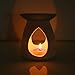 Ivenf Tear Drop Vase Shape Ceramic Tea Light Holder, Aromatherapy Essential Oil Burner, Wax Melt Warmer
