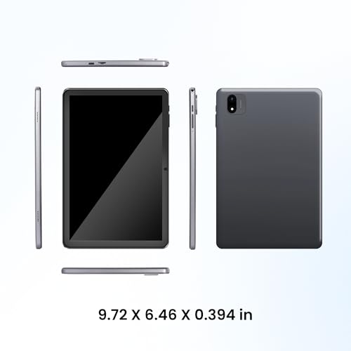 Paaxoo Android Tablet, 10.1 Zoll Android 15 Tablets 18GB (6+12) RAM 128GB ROM, 1280x800 IPS HD Touchscreen, 6000mAh Akku, Bluetooth, Dual Kamera, GMS, WiFi