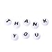1000 Pieces White Round Acrylic Alphabet Letter