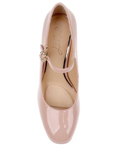 JEWEL BADGLEY MISCHKA TRISHA MARY JANE PLATFORM PUMPS IN PATENT LEATHER