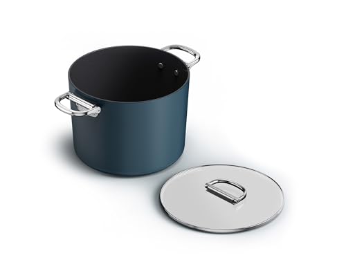 Joseph Joseph Space 25cm Non-Stick Stock Pot with Lid 8L, Folding Handles, Space-Saving Induction & Oven Safe Casserole