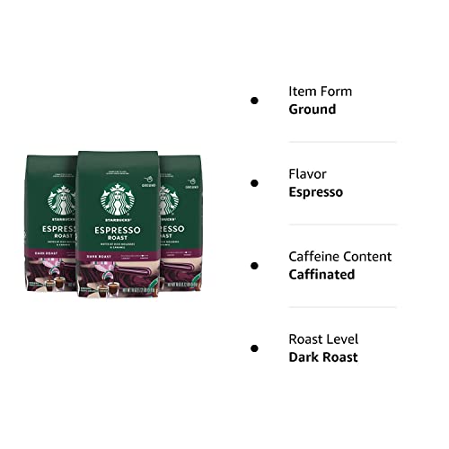 Starbucks Espresso Roast Ground Coffee 3x18oz Multipack Pricepulse