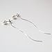 Leiothrix Dangle Pearl Earrings Elegant Korean Ear Line Jewelry Silver for Women and Girls