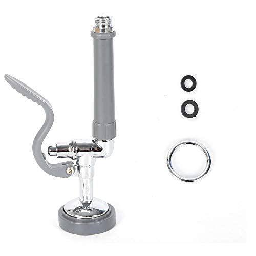 Spray Valve Tap, Multifunction Commercial Sink Kitchen Pre-Rinse Spray Valve Tap Spray Head Water Saver Grey (USA Stock)