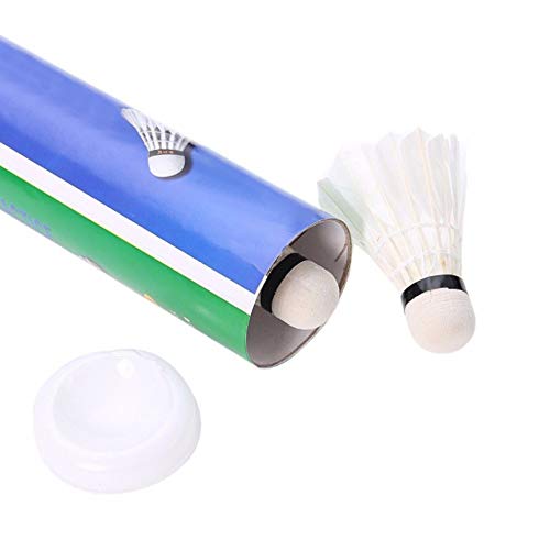 Alapaste 12-Pack Badminton Shuttlecocks Goose Feather Shuttlecocks Stable Durable Sports Training High Speed Badminton Birdies Balls,White - Thumbnail 6