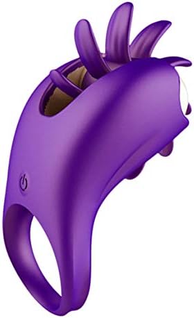 LRWTY Rotating Magic Tongue Vibratiǒn Ring For Men Charging 10 Frequency Conversion Vibratiǒn Ring Adult Products ( Color : Purple )