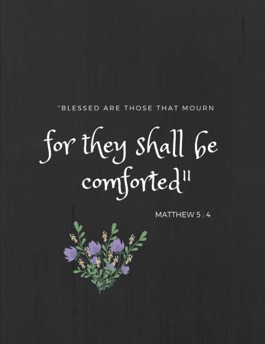Matthew 5 4 Christian Grieving Journal Memorial Mourning