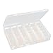 Hard Plastic Clear 36 Compartment Jewelry Storage Box Organizer with Removable Dividers