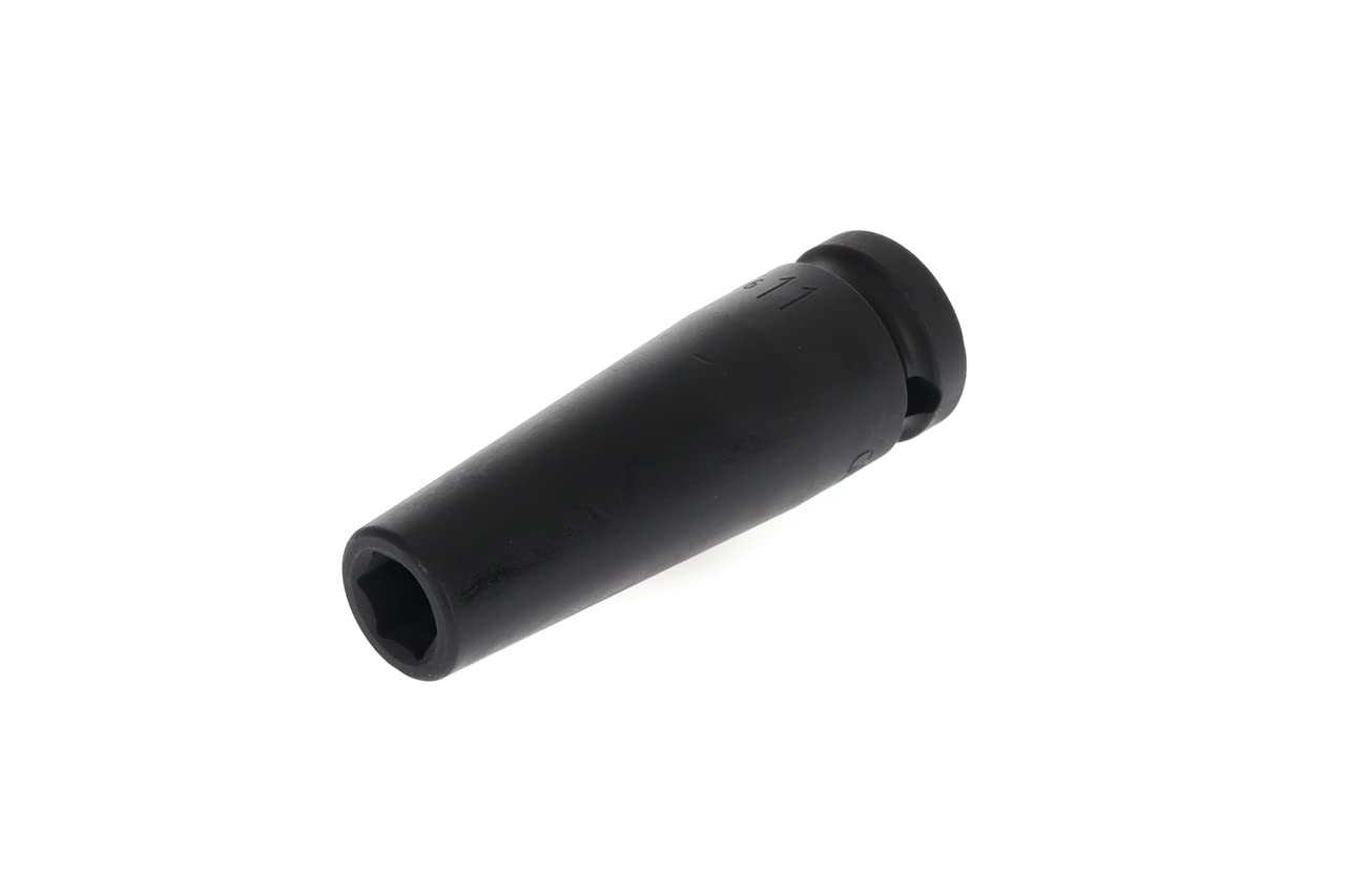 GEDORE red Impact wrench socket, Socket, 1/2" 12.5 mm drive, Hex, AF 11 mm, Long, Machine-operated, Automotive, R63001116