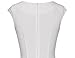 MUXXN Women's 1950s Retro Vintage Midi Cap Sleeve Summer Wedding Prom Party Swing Fit and Flared Dress Off White M