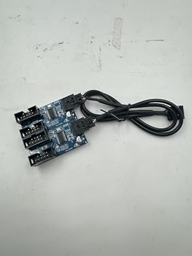 2-Pack USB Header Splitter Cables - 9-Pin To Dual USB 2.0 Extension For PC Motherboard