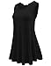 JollieLovin Women's Plus Size Sleeveless Solid Basic Comfy Summer Tunic Tank Top with Flare Hem - Black, XL (1X)