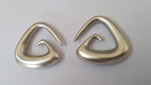 Pesos de oreja de pareja plateados plata para lóbulos estirados ...