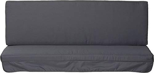 Beo Hollywoodschaukel Auflage | Made in EU | Atmungsaktive Hollywoodschaukel Auflage 180 x 55 cm | 2X Wasserabweisende Sitzpolster Hollywoodschaukel | Sitzauflage Hollywoodschaukel in Anthrazit