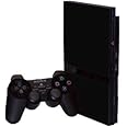 Matte Black - Vinyl Decal Mod Skin Kit by System Skins - Compatible with PlayStation 2 Slim Console