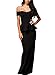 J&Design Women Peplum Drop shoulder Cocktail Party Maxi Evening Dress