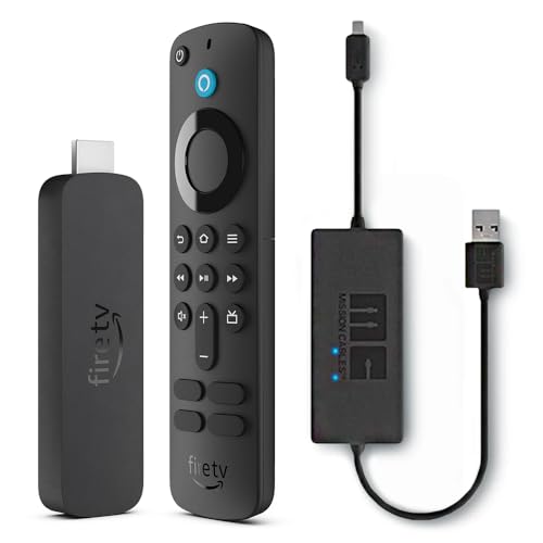 Amazon Fire TV Stick 4K Plus with USB Power Cable (eliminates the need for AC adapter)