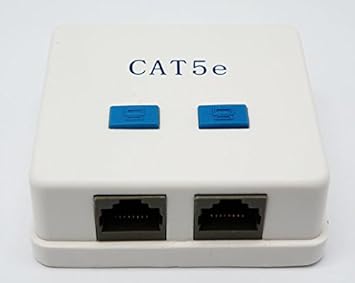 Euroconnex - CAJA SUPERFICIE, CAT. 5e, 2-SALIDA, RJ45, 50U: Amazon.es: Electrónica
