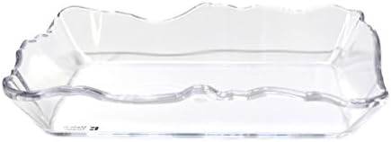 Acrylic Guest Hand Towel Tray Holder for Bathroom. Measures 8 x 6 x 3 Inches.