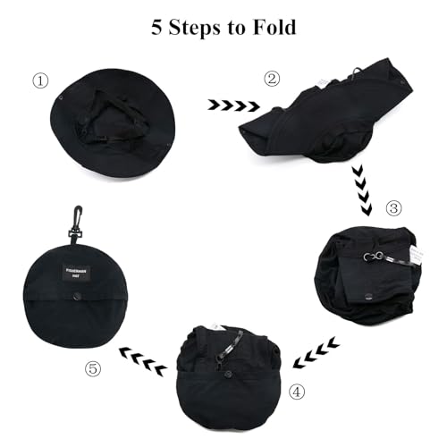 YAMEIZE UPF50 Waterproof Bucket Hat+Bucket String – for Women Men Safari Hat UV Protection with Adjustable Fishing Beach Hiking Hat
