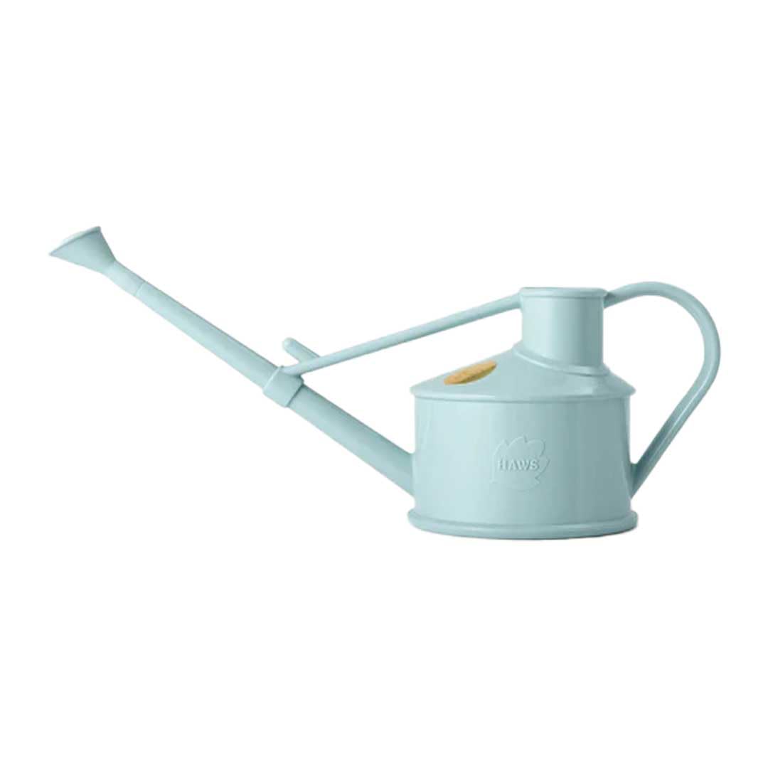 Indoor Plastic Watering Can | The HAWS Langley Sprinkler - One Pint | Pot Waterer | Fine Spray Rose | Duck Egg Blue