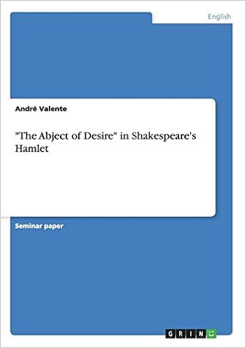 Amazon The Abject Of Desire In Shakespeare S Hamlet Valente Andre Words Language