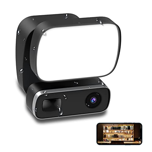 Outdoor Flood Light Security Camera, Lizvie 1080P HD WiFi APP View PIR