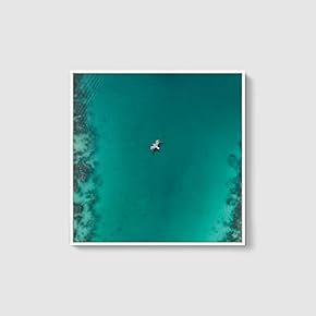 Framed Canvas Home Artwork Decoration Night Canvas Wall Art for Living Room, Bedroom - 16x16 inches