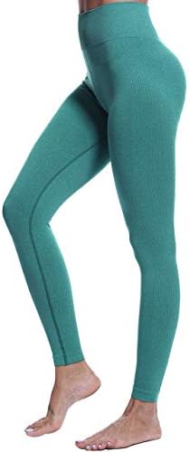 DOYOG Women's High Waist Slim Yoga Pants Fitness Tummy Control Workout Gym Pants Seamless 4 Way Stretch Yoga Leggings