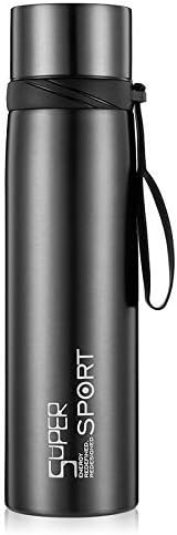 Ambater Vacuum Insulated Sports Bottle Wide Mouth Stainless Steel Water Bottle Portable Leak-Proof Flask for Hot and Cold Drinks, 37oz,38oz,26oz(26oz, Gray)