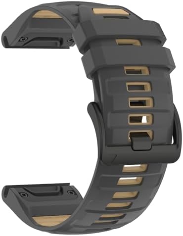 Amazon.com: Garmin QuickFit, 22mm Graphite/Spark Orange Silicone
