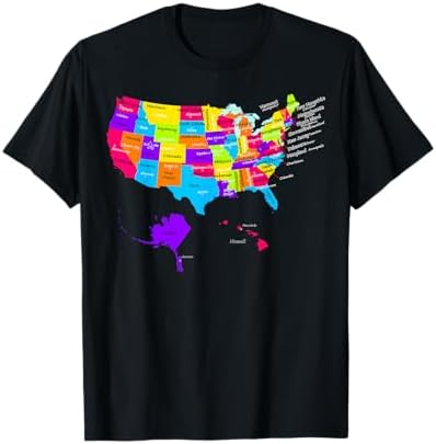 Amazon.com: World Map of All Seven Continents T-Shirt T-Shirt