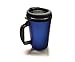 GAMA Electronics 2 ThermoServ Foam Insulated Coffee Mug 20 oz w/Lids (1) Blue & (1) Red