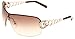 GUESS Women's Metal/semi Rimless Shield Sunglasses, TO-34, 0 mm
