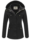 WenVen Women's Spring Cotton Military Coat Anorak
