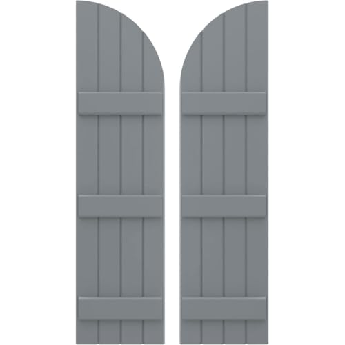 14"W x 44"H Americraft Four Board (3 Batten) Joined Exterior Real Wood Joined B…