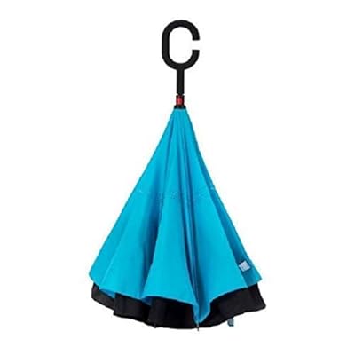 Ashokas Mart Double Layer Inverted Reversible No Drip Umbrella with C Shape Handle (Color May