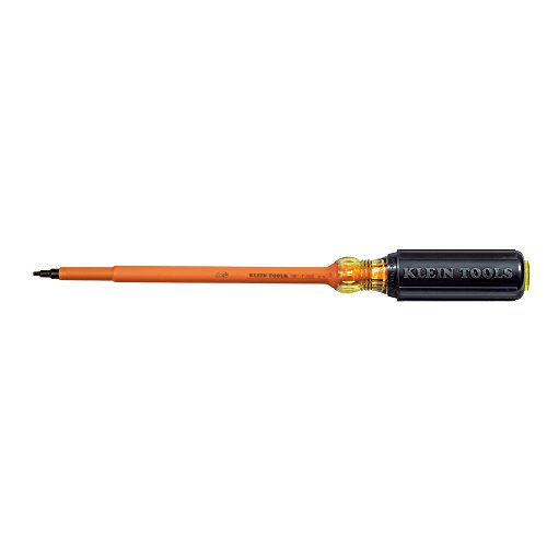 Klein Tools 661-7-INS Insulated Screwdriver, Made in USA, #1 Square Tip with 7-Inch Shank