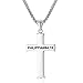 Molike Bible Verse Philippians 4:13 Stainless Steel Cross Pendant Necklace for Men Women, 20